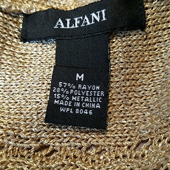 Alfani Metallic Draped Shawl/Cardigan - Picture 6 of 8